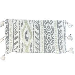 Patterned rectangle lumbar throw pillow cover
